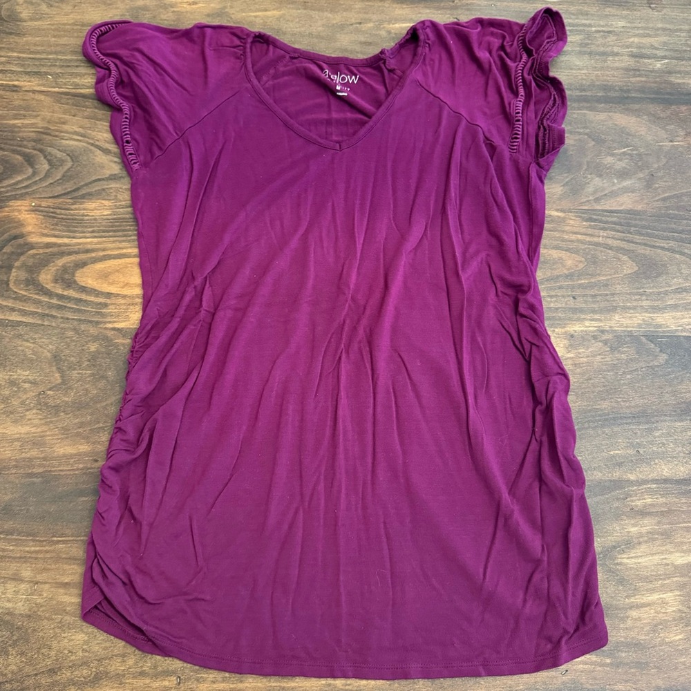A:Glow Maternity Blouse with crochet detail Size medium